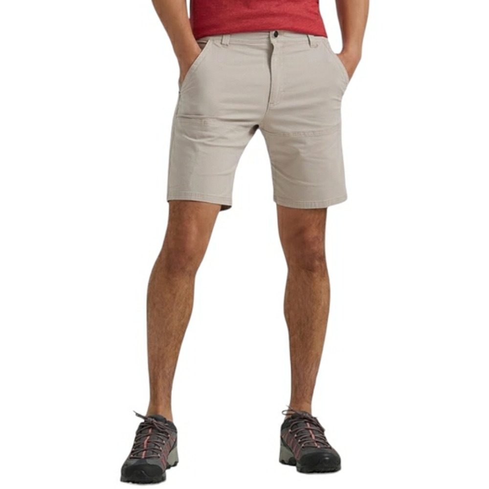 Wrangler Hero Originals Regular Fit Flat Front Lightweight Gray Khaki Shorts 32